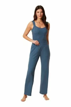 Triumph Blue Natural Spotlight Rib Trousers