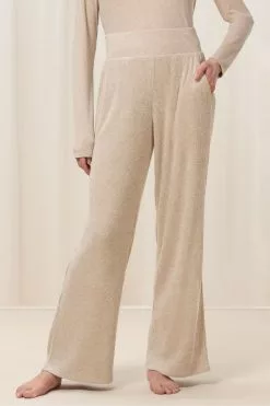 Triumph Cream Thermal High Waist Wide Leg Joggers