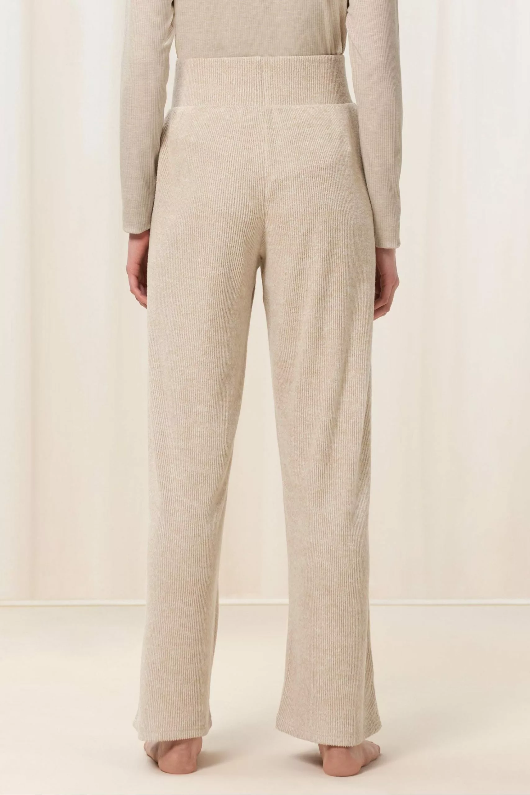 Triumph Cream Thermal High Waist Wide Leg Joggers 2 Triumph Cream Thermal High Waist Wide Leg Joggers - Image 2