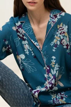 Triumph Blue Boyfriend Pyjama Set -Triumph Shop U70123s3