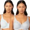 Triumph Embroidered Minimiser Bra 2 Pack - Green/Grey