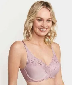 Triumph Embroidered Minimiser Bra 2 Pack - Lilac/Chocolate Mousse -Triumph Shop triumph embroidered minimiser bra 2 pack lilac chocolate mousse5