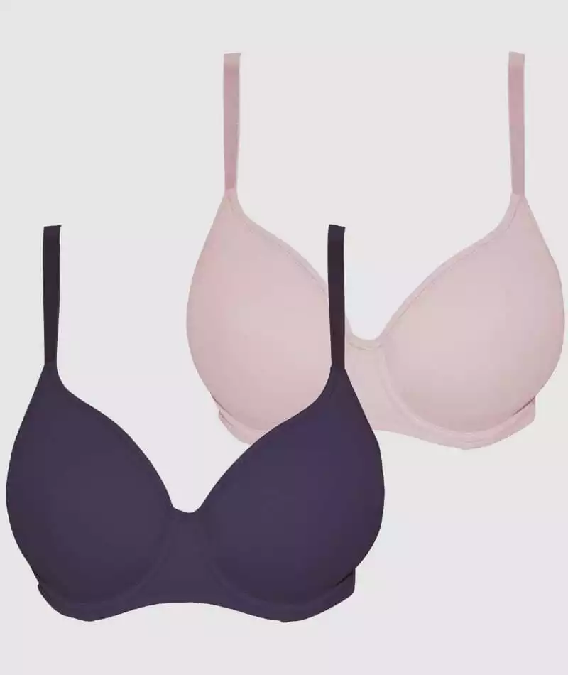 Triumph Gorgeous Luxury T-Shirt 2 Pack Bra - Tea Rose/Dark Grey 8 Triumph Gorgeous Luxury T-Shirt 2 Pack Bra - Tea Rose/Dark Grey - Image 8