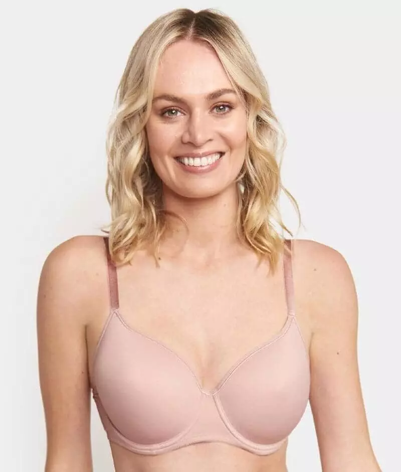 Triumph Gorgeous Luxury T-Shirt 2 Pack Bra - Tea Rose/Dark Grey 3 Triumph Gorgeous Luxury T-Shirt 2 Pack Bra - Tea Rose/Dark Grey - Image 3